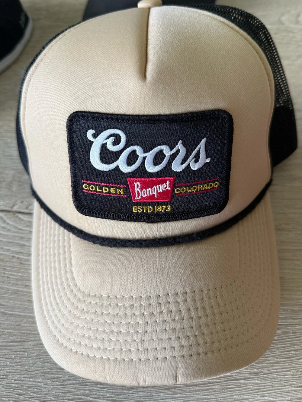 Coors Beige & Black Trucker Hat
